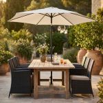 MARITUS - ombrellone tondo da giardino palo centrale 3 m