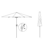 SERTUM - ombrellone da giardino palo centrale