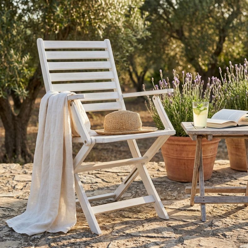 SORTIS - poltrona da giardino pieghevole in legno massiccio di acacia