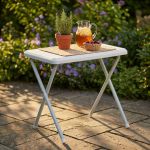 tavolino da campeggio pieghevole salvaspazio in pvc