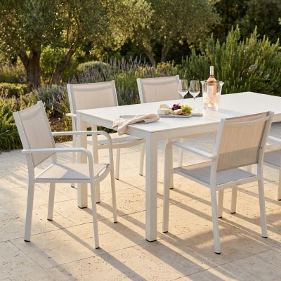 SPLENDOR - poltrona da giardino in alluminio e textilene impilabile