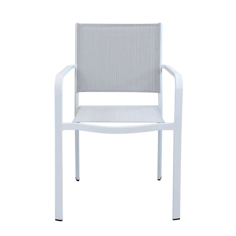 SPLENDOR - poltrona da giardino in alluminio e textilene impilabile