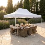 DIADEMA - gazebo pieghevole e richiudibile completo di sacca protettiva in acciaio 3 x 4,5 m