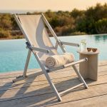 sdraio mare prendisole pieghevole in alluminio e textilene cm 98 x 67,5 x 106 h