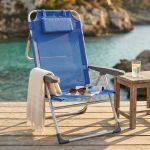 spiaggina mare prendisole pieghevole completa di cuscino cm 67 x 65 x 99 h