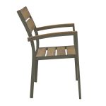 VIDUUS - set tavolo in alluminio e polywood cm 160/240 x 95 x 75 h con 8 poltrone Viduus