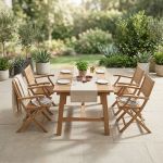 ORATOR - set tavolo in teak cm 160/240 x 90 x 77 h con 4 poltrone Orator