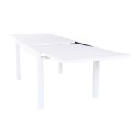 JERRI - set tavolo in alluminio cm 135/270 x 90 x 75 h con 6 poltrone Lotus