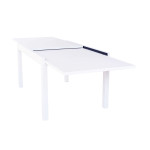 JERRI - set tavolo in alluminio cm 135/270 x 90 x 75 h con 6 poltrone Jessie