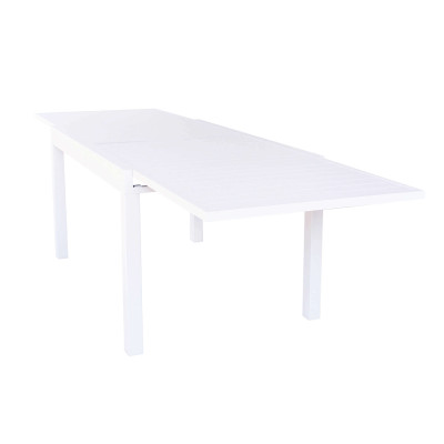 JERRI - set tavolo in alluminio cm 135/270 x 90 x 75 h con 8 poltrone Jessie