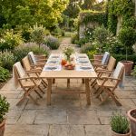 ORATOR - set tavolo in teak cm 160/240 x 90 x 77 h con 6 poltrone Orator