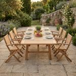 ORATOR - set tavolo in teak cm 160/240 x 90 x 77 h con 6 poltrone Orator