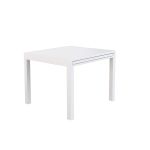 JERRI - set tavolo in alluminio cm 90/180 x 90 x 75 h con 4 poltrone Jessie