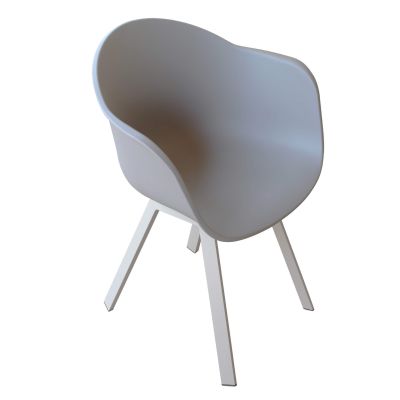 JERRI - set tavolo in alluminio cm 90/180 x 90 x 75 h con 6 poltrone Jessie