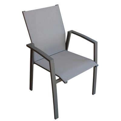 JERRI - set tavolo in alluminio cm 90/180 x 90 x 75 h con 4 poltrone Lotus