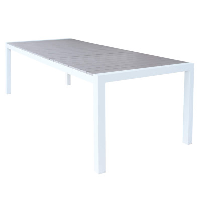 LOIS - set tavolo in alluminio cm 162/242 x 100 x 74 h con 4 poltrone Xanthus