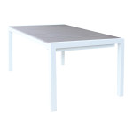 LOIS - set tavolo in alluminio cm 162/242 x 100 x 74 h con 6 poltrone Xanthus