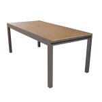 VIDUUS - set tavolo in alluminio e polywood cm 160/240 x 95 x 75 h con 4 poltrone Viduus