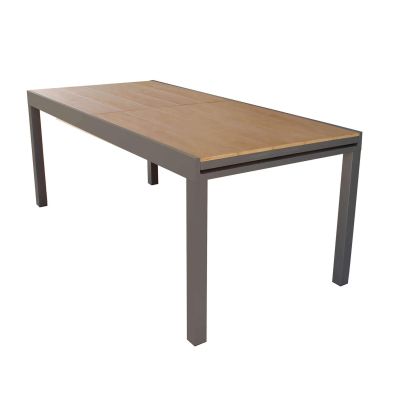 VIDUUS - set tavolo in alluminio e polywood cm 160/240 x 95 x 75 h con 4 poltrone Viduus