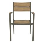 VIDUUS - set tavolo in alluminio e polywood cm 160/240 x 95 x 75 h con 4 poltrone Viduus