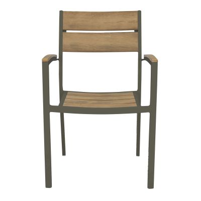 VIDUUS - set tavolo in alluminio e polywood cm 160/240 x 95 x 75 h con 4 poltrone Viduus