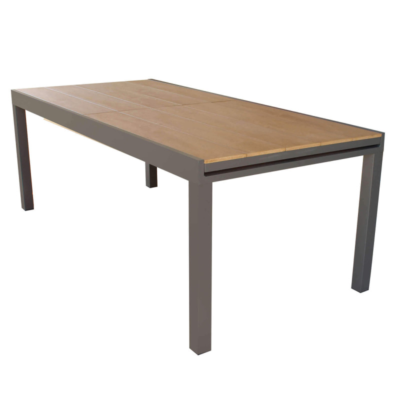 VIDUUS - set tavolo in alluminio cm 200/300 x 95 x 75 h con 8 poltrone Viduus