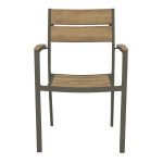 VIDUUS - set tavolo in alluminio e polywood cm 200/300 x 95 x 75 h con 10 poltrone Viduus