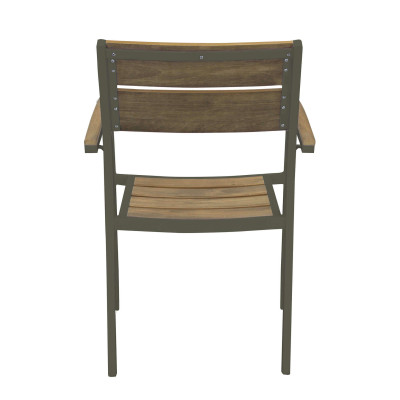 VIDUUS - set tavolo in alluminio e polywood cm 200/300 x 95 x 75 h con 10 poltrone Viduus