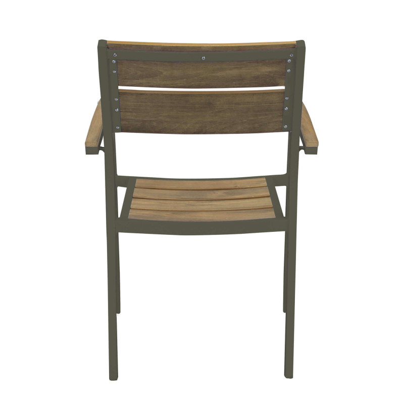 VIDUUS - set tavolo in alluminio e polywood cm 200/300 x 95 x 75 h con 10 poltrone Viduus