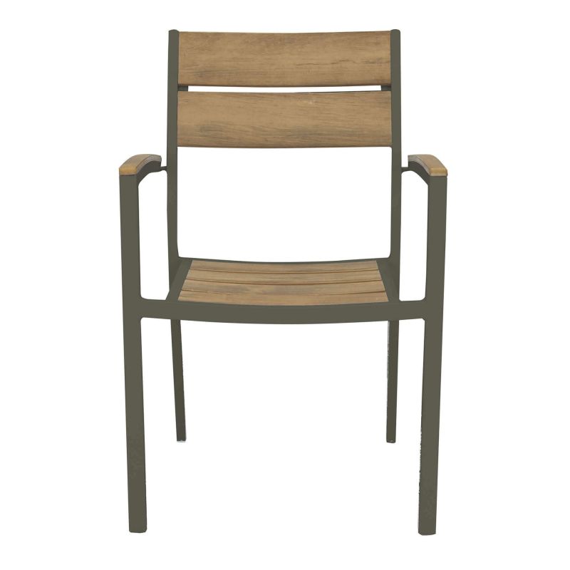 VIDUUS - set tavolo in alluminio e polywood cm 200/300 x 95 x 75 h con 10 poltrone Viduus