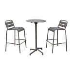 OPERA - set tavolo in metallo cm Ø 60 x 102 h con 2 sgabelle Opera