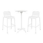 OPERA - set tavolo in metallo cm Ø 60 x 102 h con 2 sgabelle Opera