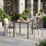 INDEX - set tavolo in alluminio cm 80 x 80 x 73h con 2 poltrone Maris