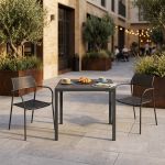 INDEX - set tavolo in metallo cm 80 x 80 x 73h con 2 poltrone Aviim