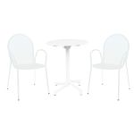 OPERA - set tavolo in metallo cm Ø 60 x 74 h con 2 poltrone Maris