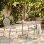 OPERA - set tavolo in metallo cm Ø 60 x 74 h con 2 poltrone Maris