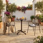 OPERA - set tavolo in metallo cm Ø 60 x 74 h con 2 poltrone Maris