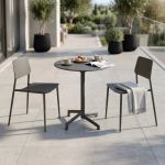 OPERA - set tavolo in metallo cm Ø 60 x 74 h con 2 sedie Viper