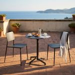 OPERA - set tavolo in metallo cm Ø 60 x 74 h con 2 sedie Viper