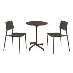 OPERA - set tavolo in metallo cm Ø 60 x 74 h con 2 sedie Viper