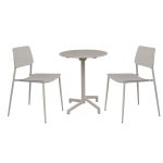 OPERA - set tavolo in metallo cm Ø 60 x 74 h con 2 sedie Viper