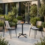 OPERA - set tavolo in metallo cm Ø 60 x 74 h con 2 sedie Viper