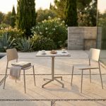 OPERA - set tavolo in metallo cm 70 x 70 x 73 h con 2 sedie Viper