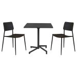 OPERA - set tavolo in metallo cm 70 x 70 x 73 h con 2 sedie Viper