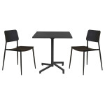 OPERA - set tavolo in metallo cm 70 x 70 x 73 h con 2 sedie Viper