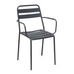 ROMANUS - set tavolo in metallo cm 60 x 60 x 72 h con 2 poltrone Romanus