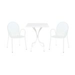 ROMANUS - set tavolo in metallo cm 60 x 60 x 72 h con 2 poltrone Maris