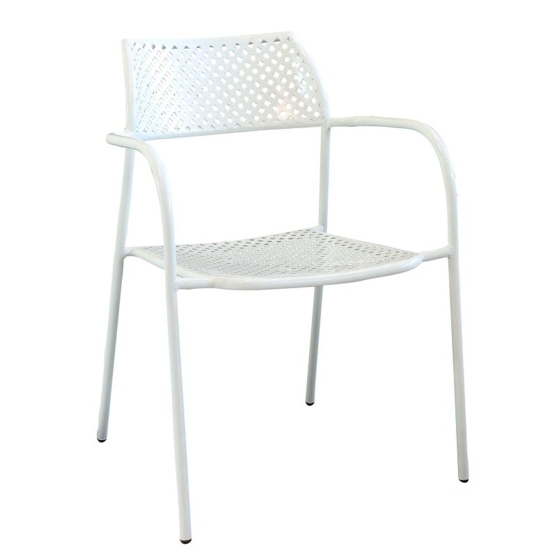 ROMANUS - set tavolo in metallo cm 60 x 60 x 72 h con 2 poltrone Aviim