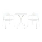 ROMANUS - set tavolo in metallo cm 60 x 60 x 72 h con 2 poltrone Aviim