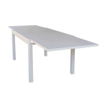 JERRI - set tavolo in alluminio cm 135/270 x 90 x 75 h con 6 Poltrone Dynamo